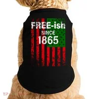 Free-ish Since 1865 Juneteenth Day Flag Black Pride Doggie Tank thumb 0