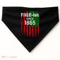 Free-ish Since 1865 Juneteenth Day Flag Black Pride USA-Made Doggie Bandana thumb 0