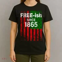 Free-ish Since 1865 Juneteenth Day Flag Black Pride T-Shirt thumb 4