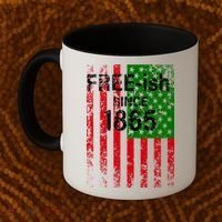 Free-ish Since 1865 Juneteenth Day Flag Black Pride Coffee Mug thumb 2