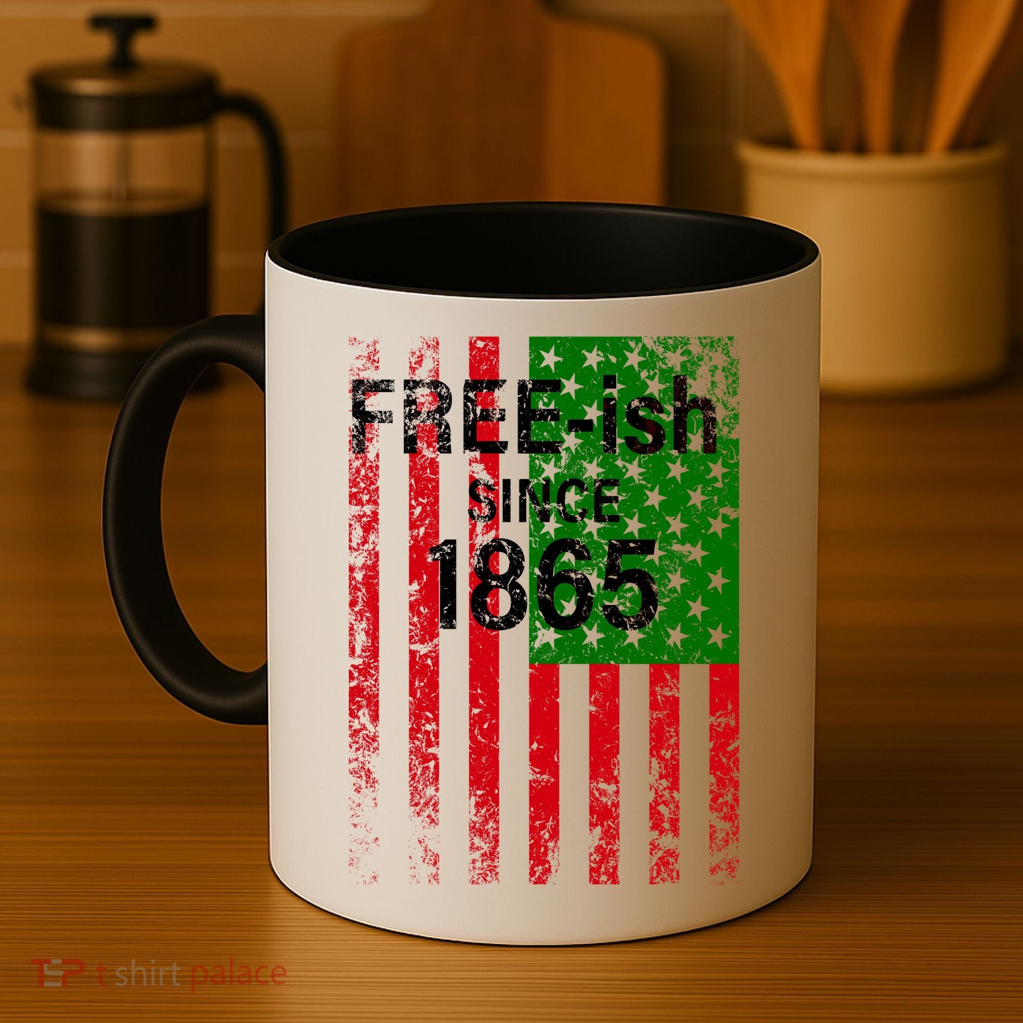Free-ish Since 1865 Juneteenth Day Flag Black Pride Coffee Mug