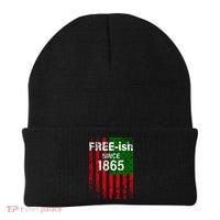 Free-ish Since 1865 Juneteenth Day Flag Black Pride Beanie thumb 0