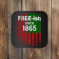 Free-ish Since 1865 Juneteenth Day Flag Black Pride Coaster thumb 0