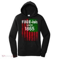 Free-ish Since 1865 Juneteenth Day Flag Black Pride Women's Hoodie thumb 0