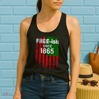 Free-ish Since 1865 Juneteenth Day Flag Black Pride Women's Tank Top thumb 2