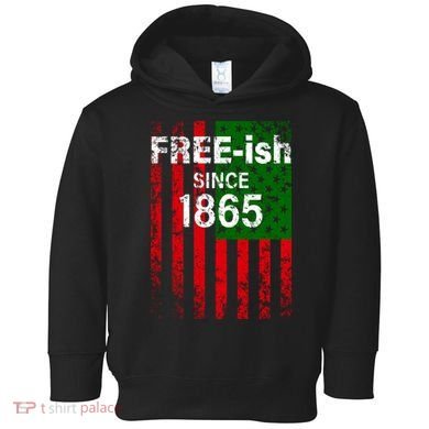 Free-ish Since 1865 Juneteenth Day Flag Black Pride Toddler Hoodie