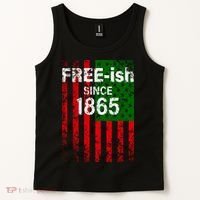 Free-ish Since 1865 Juneteenth Day Flag Black Pride Tank Top thumb 2