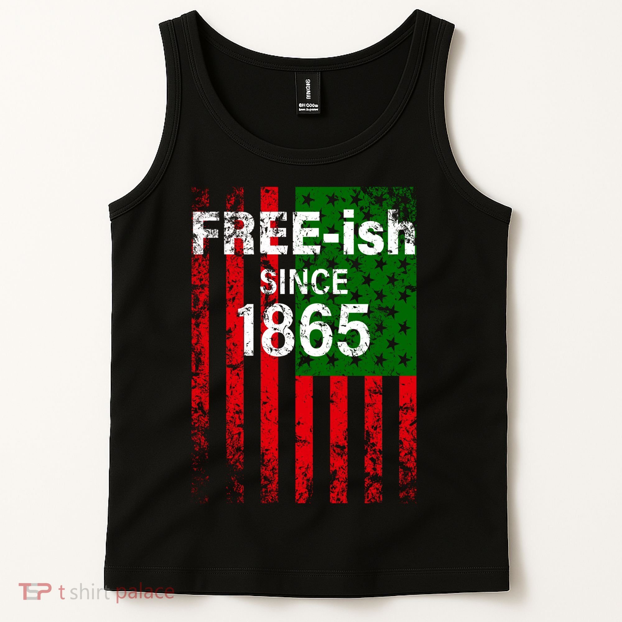 Free-ish Since 1865 Juneteenth Day Flag Black Pride Tank Top