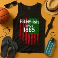 Free-ish Since 1865 Juneteenth Day Flag Black Pride Tank Top thumb 4