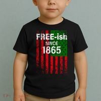 Free-ish Since 1865 Juneteenth Day Flag Black Pride Toddler T-Shirt thumb 2