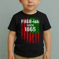 Free-ish Since 1865 Juneteenth Day Flag Black Pride Toddler T-Shirt thumb 2