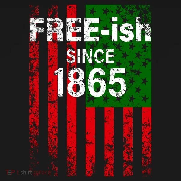 Free-ish Since 1865 Juneteenth Day Flag Black Pride Women's T-Shirt