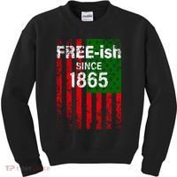 Free-ish Since 1865 Juneteenth Day Flag Black Pride Kids Sweatshirt thumb 0