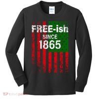 Free-ish Since 1865 Juneteenth Day Flag Black Pride Kids Long Sleeve Shirt thumb 0