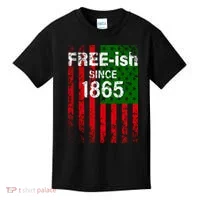 Free-ish Since 1865 Juneteenth Day Flag Black Pride Kids T-Shirt thumb 0