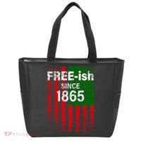 Free-ish Since 1865 Juneteenth Day Flag Black Pride Tote Bag thumb 0