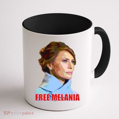 Free Melania Red Photo Coffee Mug back