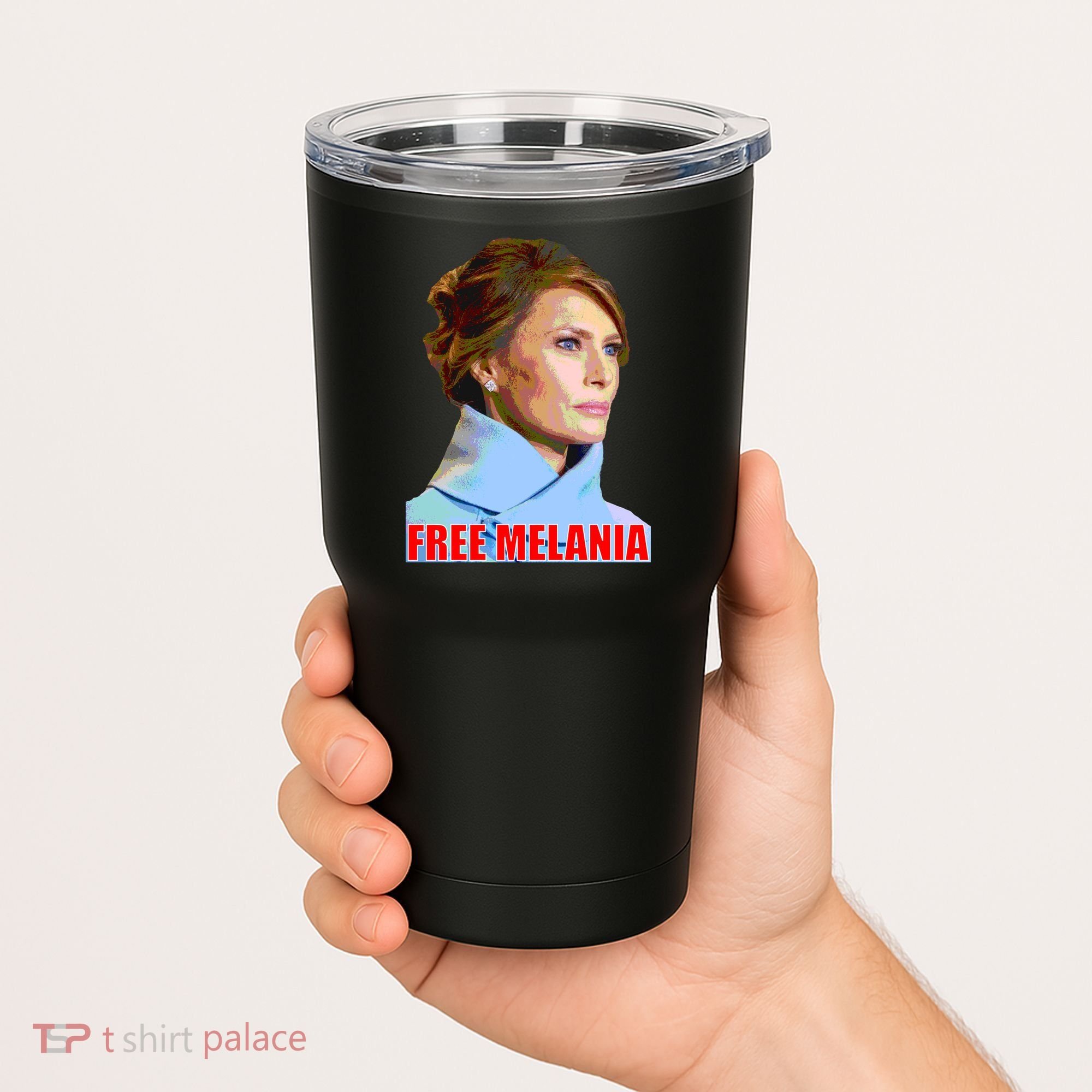 Free Melania Red Photo Tumbler