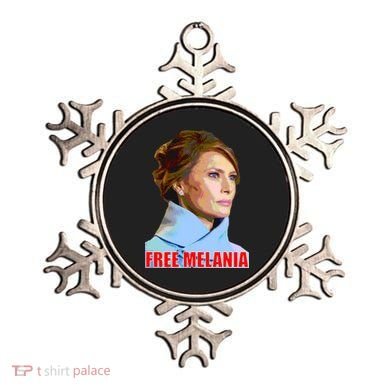 Free Melania Red Photo Ornament