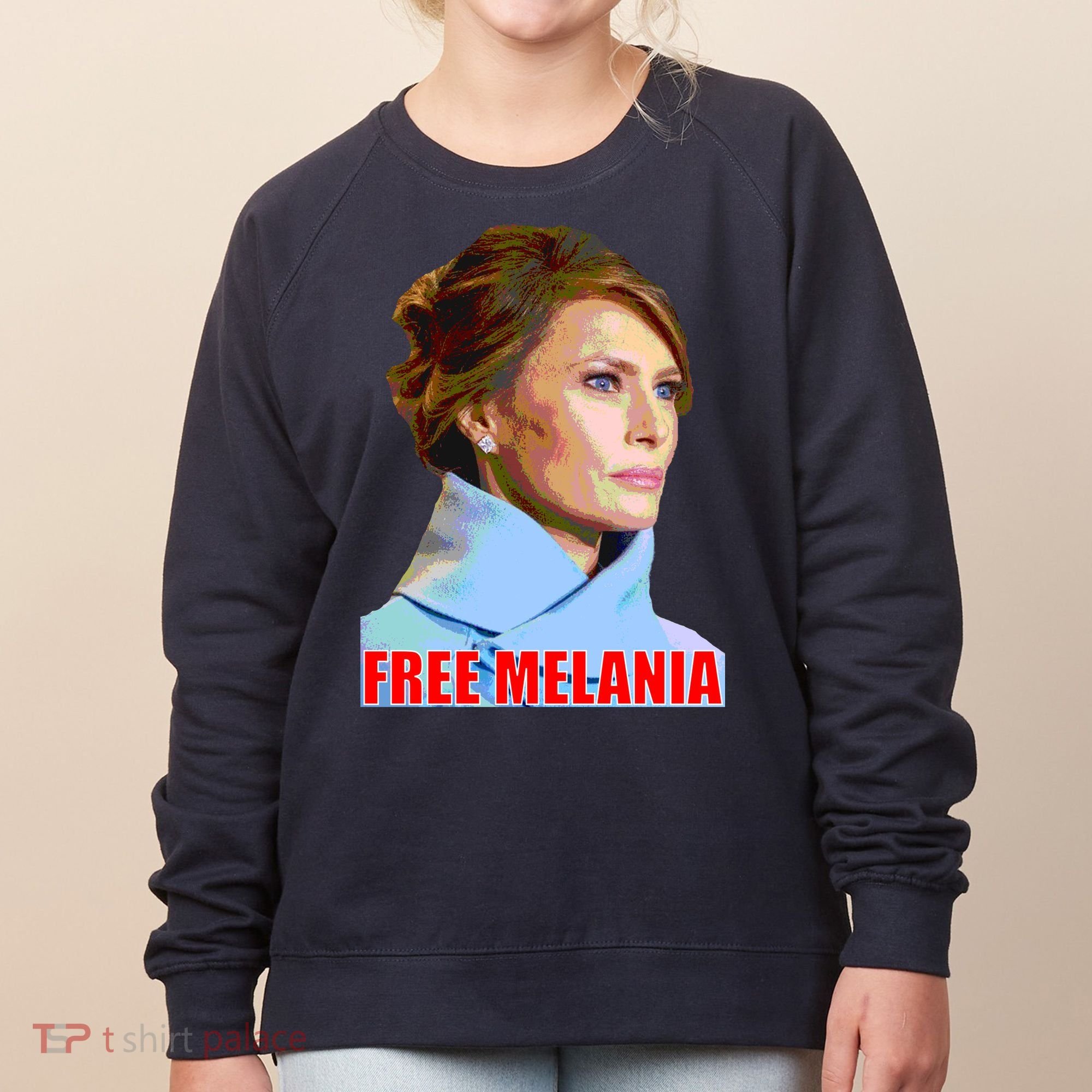 Free Melania Red Photo Women's Sweatshirt