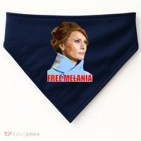 Free Melania Red Photo USA-Made Doggie Bandana thumb 0