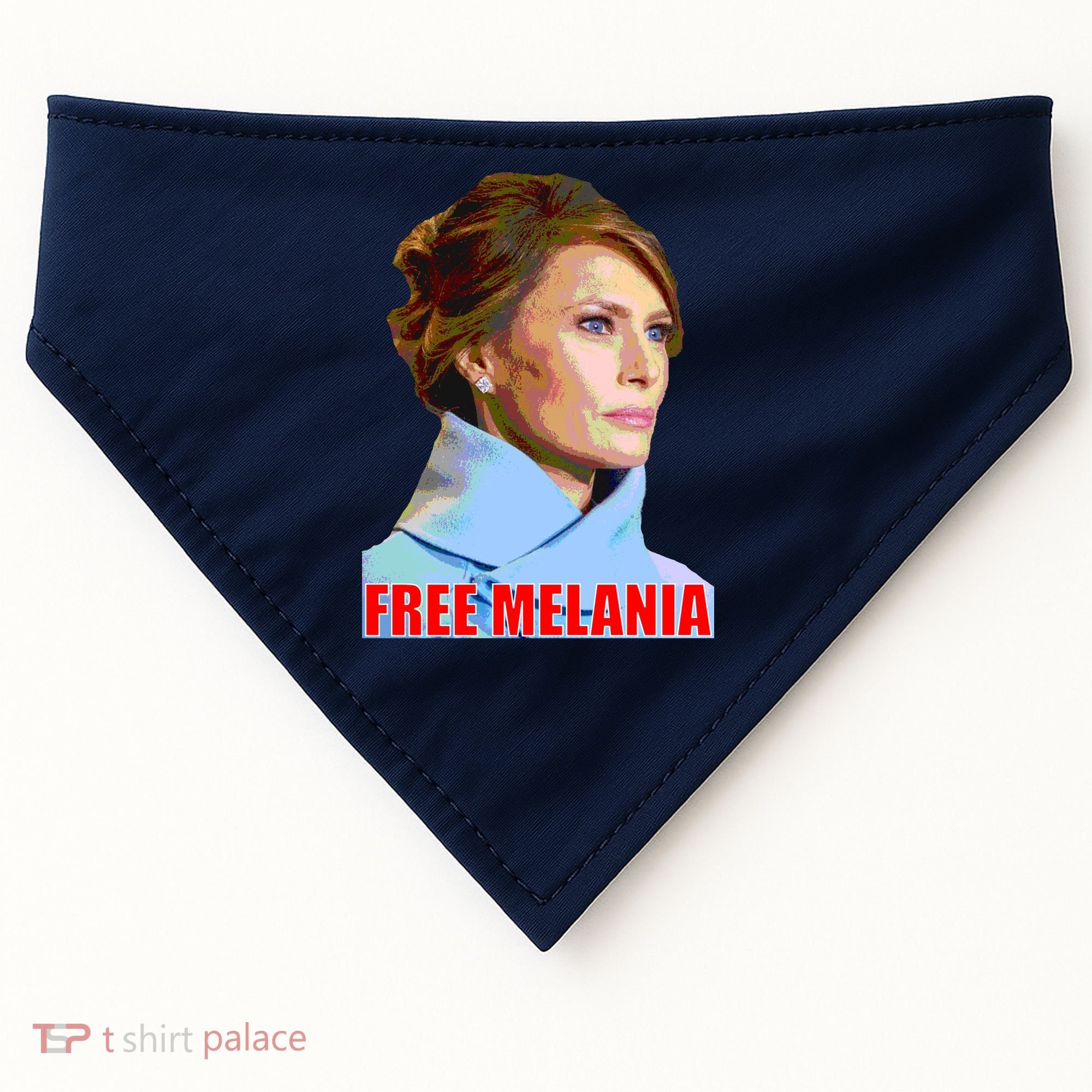 Free Melania Red Photo USA-Made Doggie Bandana