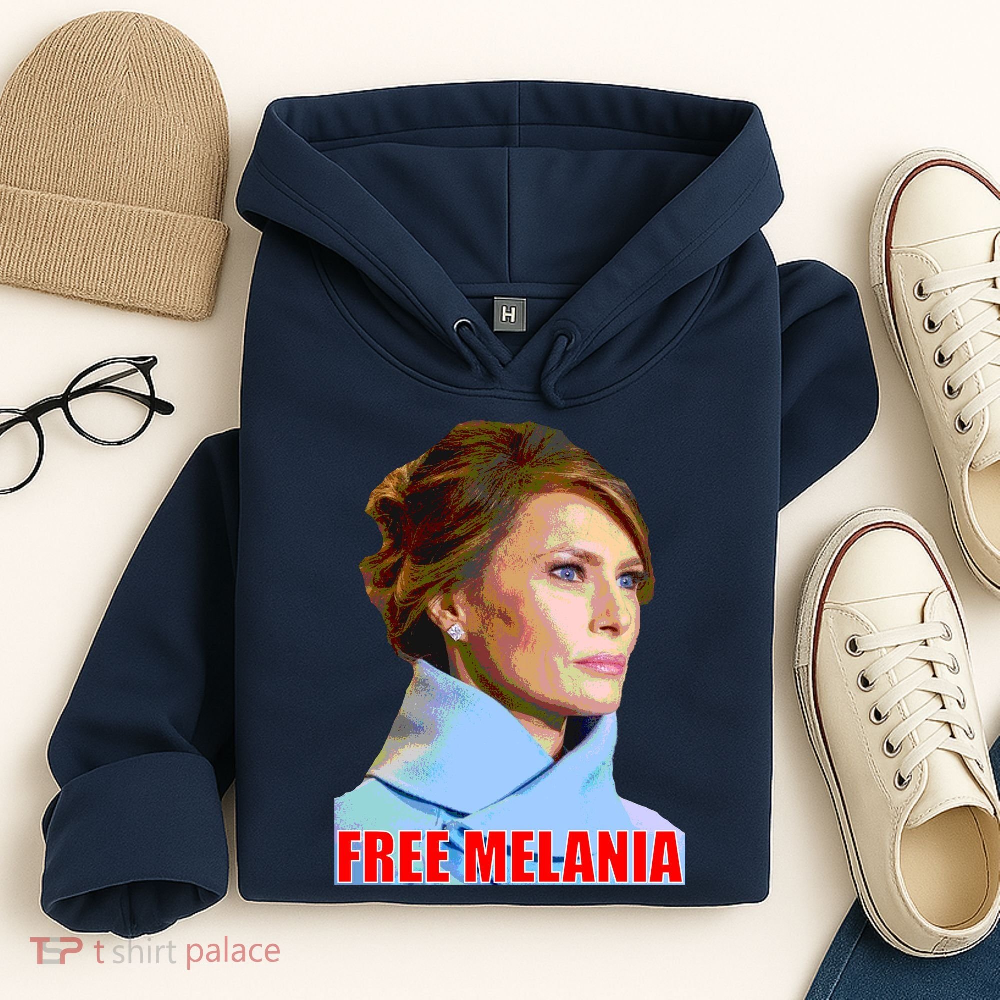 Free Melania Red Photo Hoodie