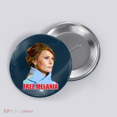 Free Melania Red Photo Button