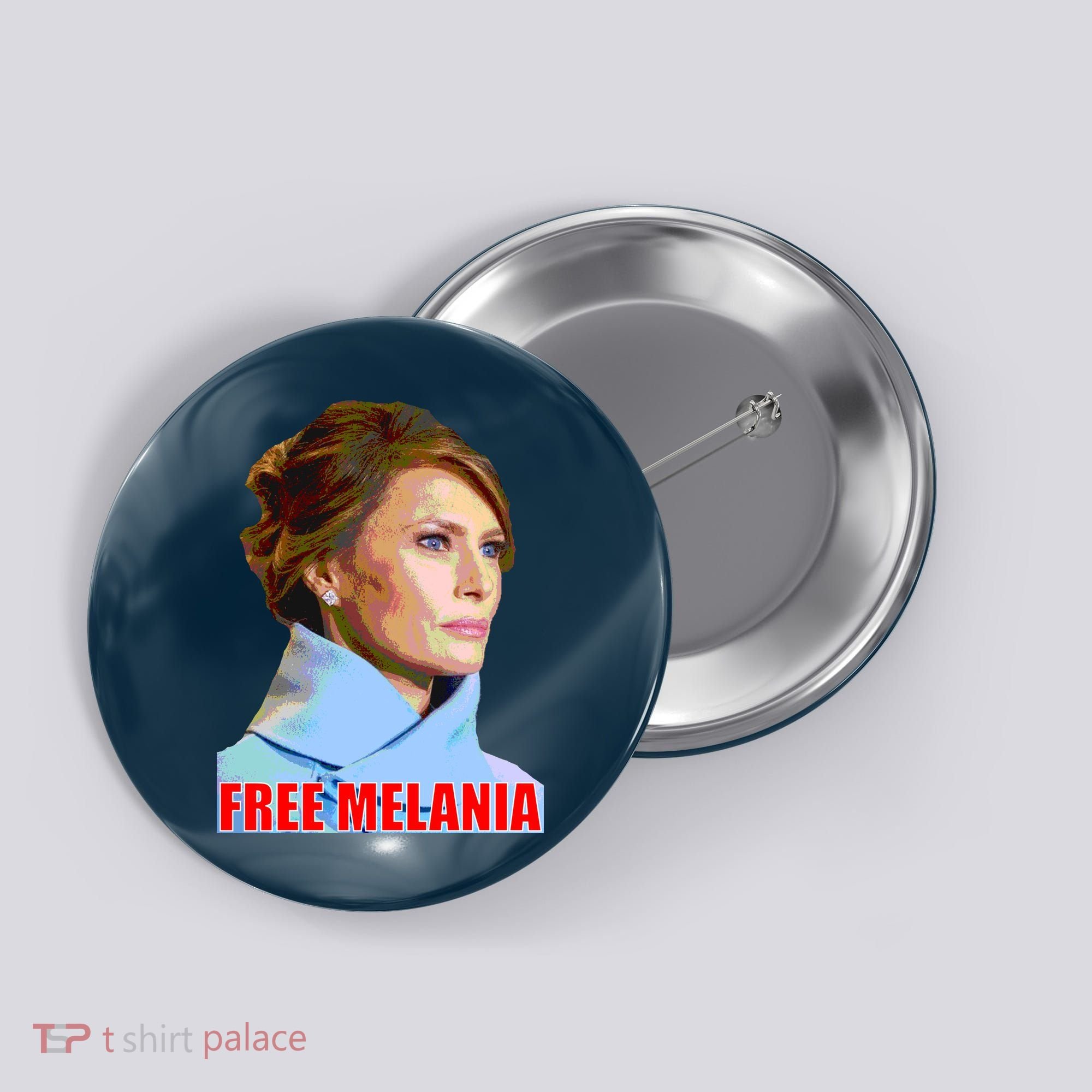 Free Melania Red Photo Button