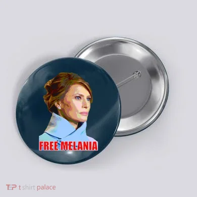 Free Melania Red Photo Button