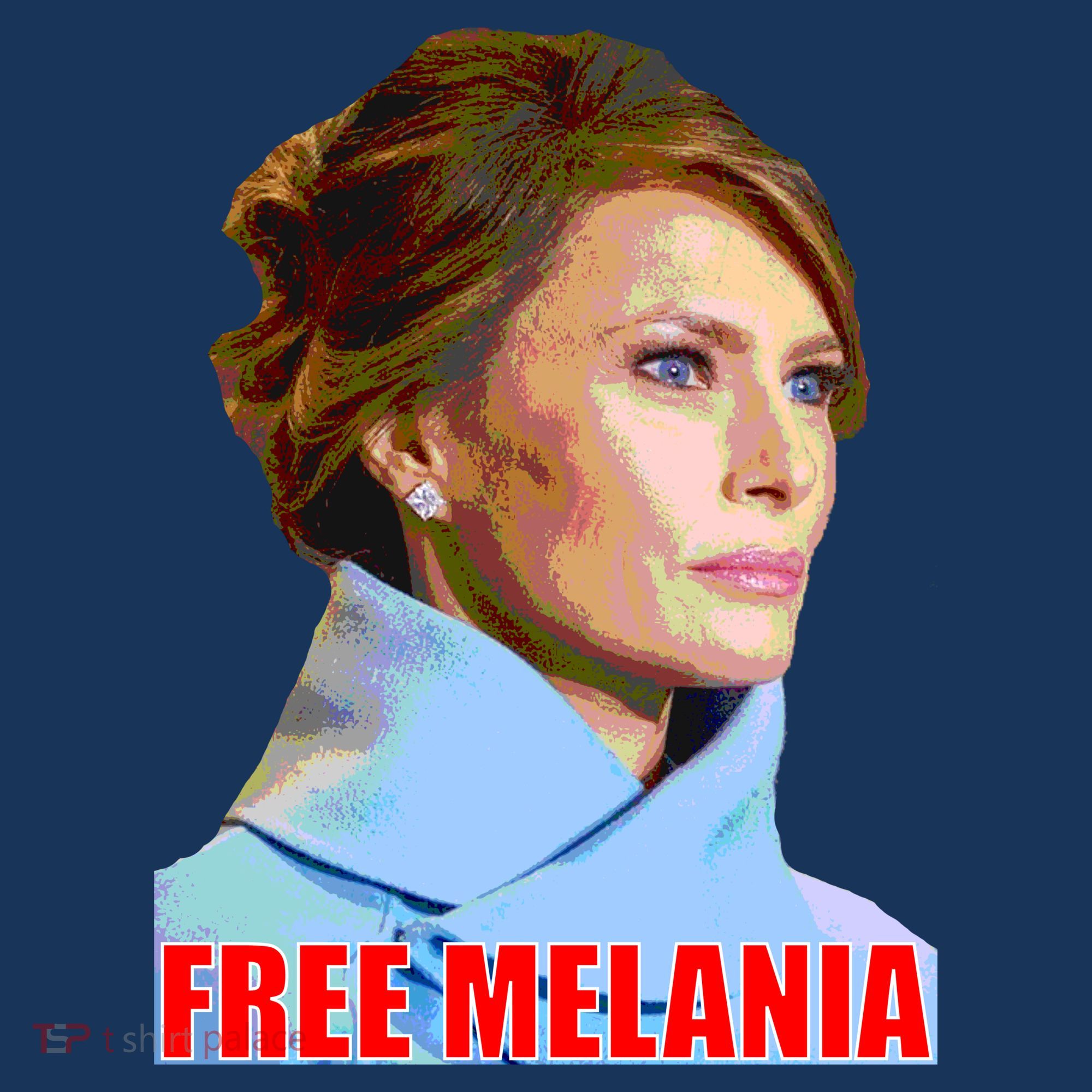 Free Melania Red Photo Button