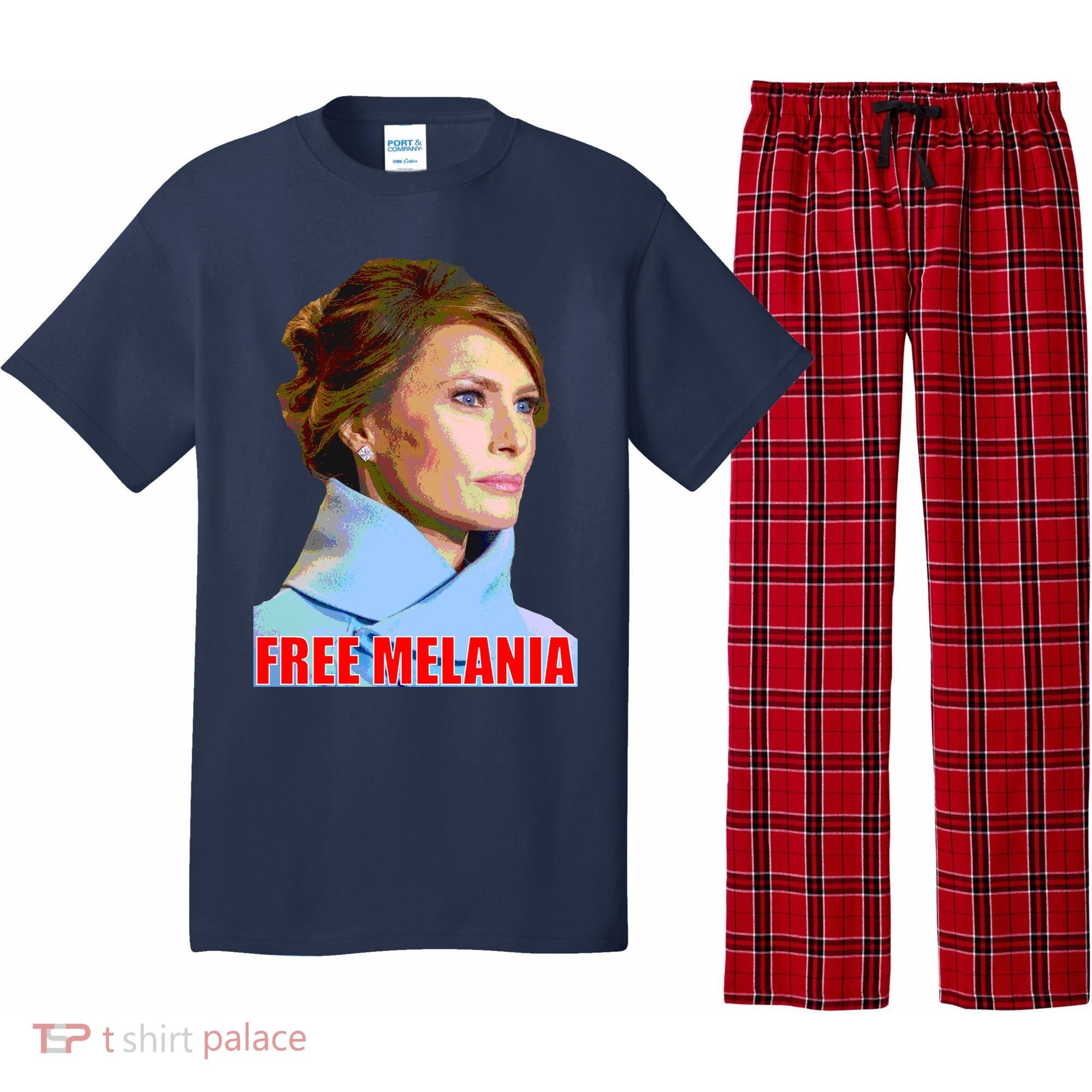 Free Melania Red Photo Pajama Set
