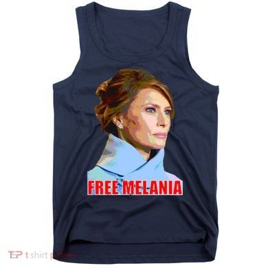 Free Melania Red Photo Tank Top