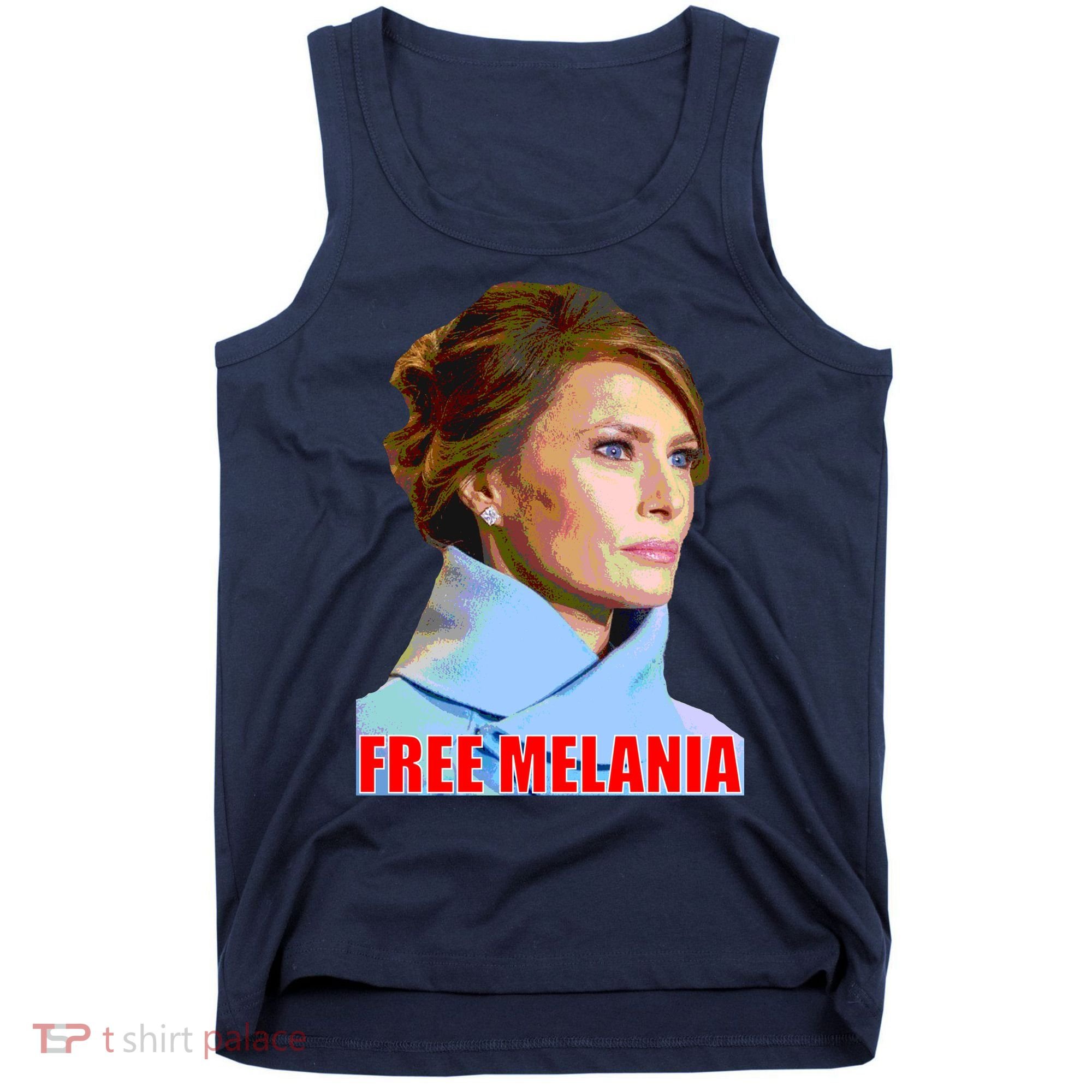 Free Melania Red Photo Tank Top