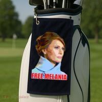 Free Melania Red Photo Golf Towel thumb 2
