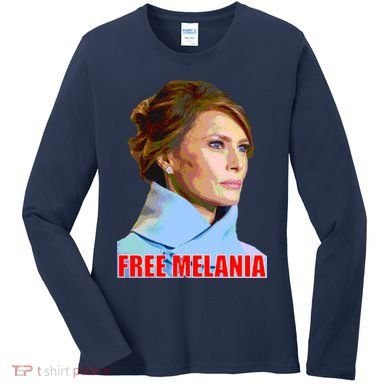 Free Melania Red Photo Women's Long Sleeve Shirt
