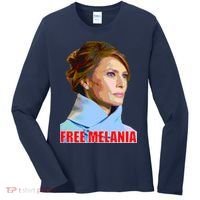 Free Melania Red Photo Women's Long Sleeve Shirt thumb 0