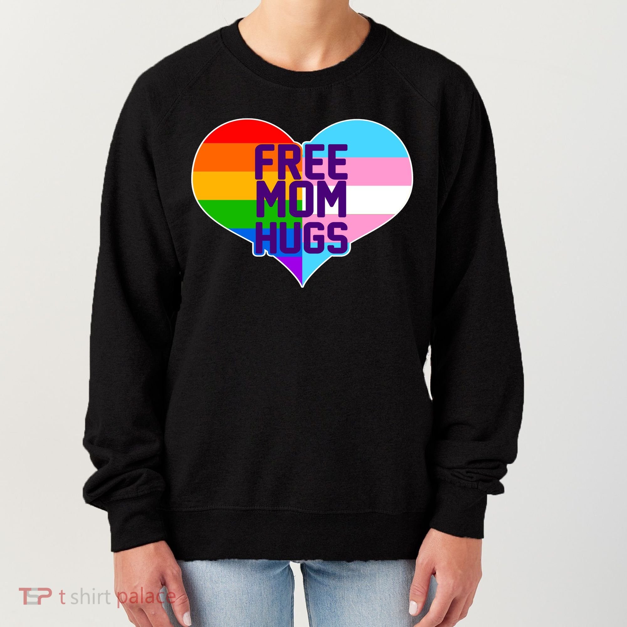 Free Mom Hugs LGBT Support Women's Sweatshirt