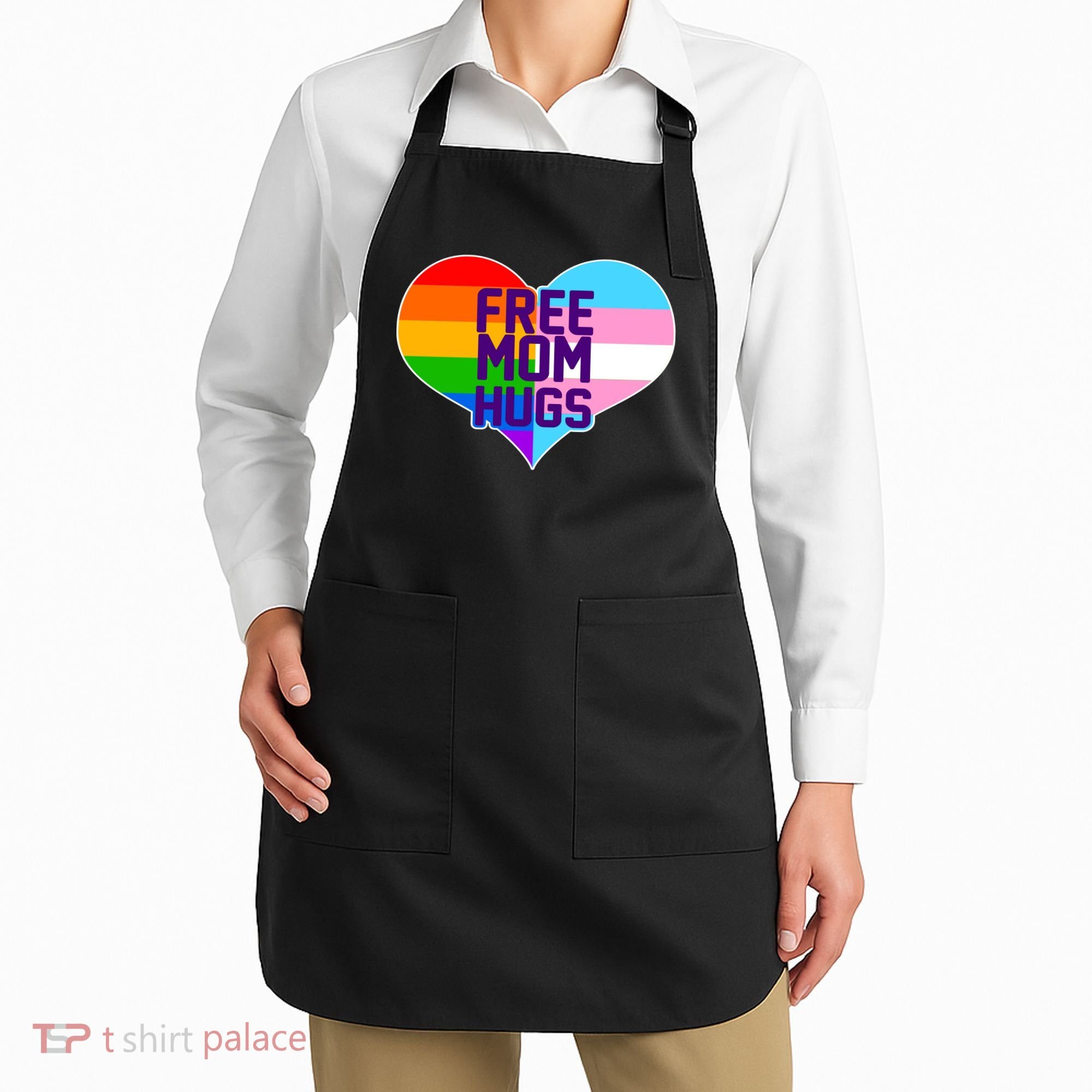 Free Mom Hugs LGBT Support Apron