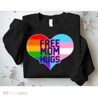 Free Mom Hugs LGBT Support Sweatshirt thumb 2