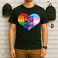 Free Mom Hugs LGBT Support T-Shirt thumb 6