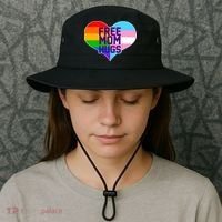 Free Mom Hugs LGBT Support Bucket Hat thumb 3