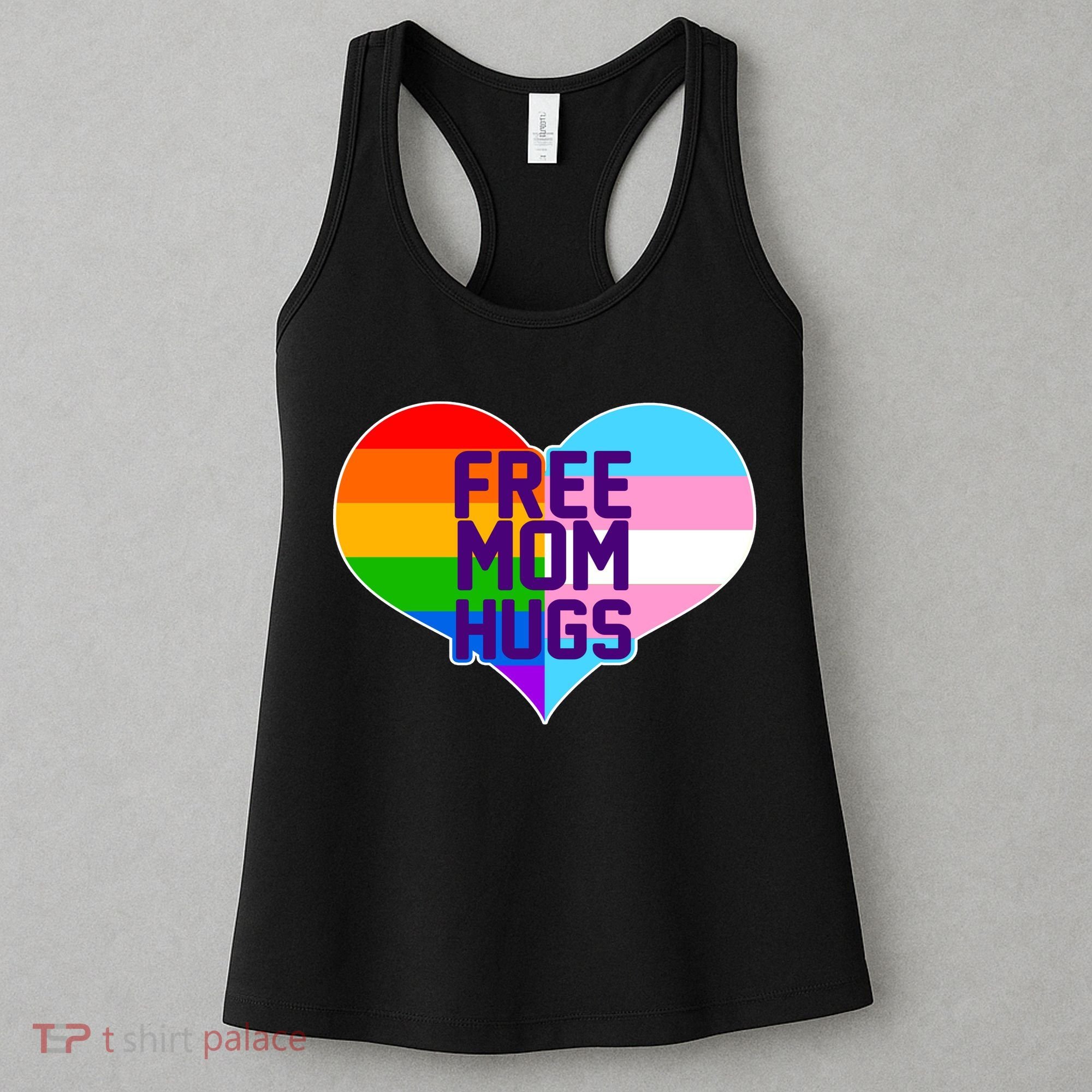 Free Mom Hugs LGBT Support Women's Tank Top