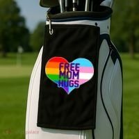 Free Mom Hugs LGBT Support Golf Towel thumb 2