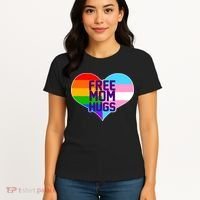 Free Mom Hugs LGBT Support Women's T-Shirt thumb 4