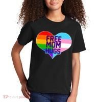 Free Mom Hugs LGBT Support Kids T-Shirt thumb 2