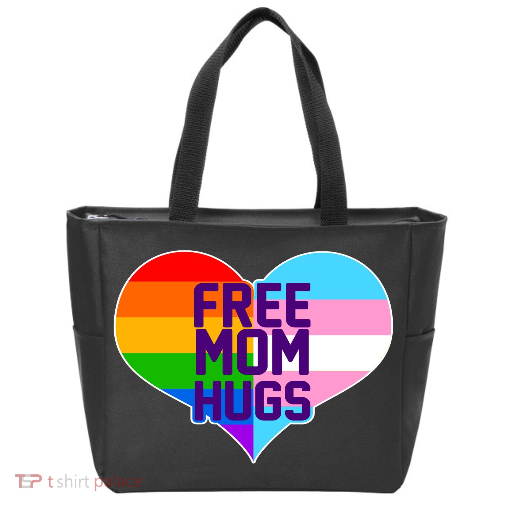 Free Mom Hugs LGBT Support Tote Bag