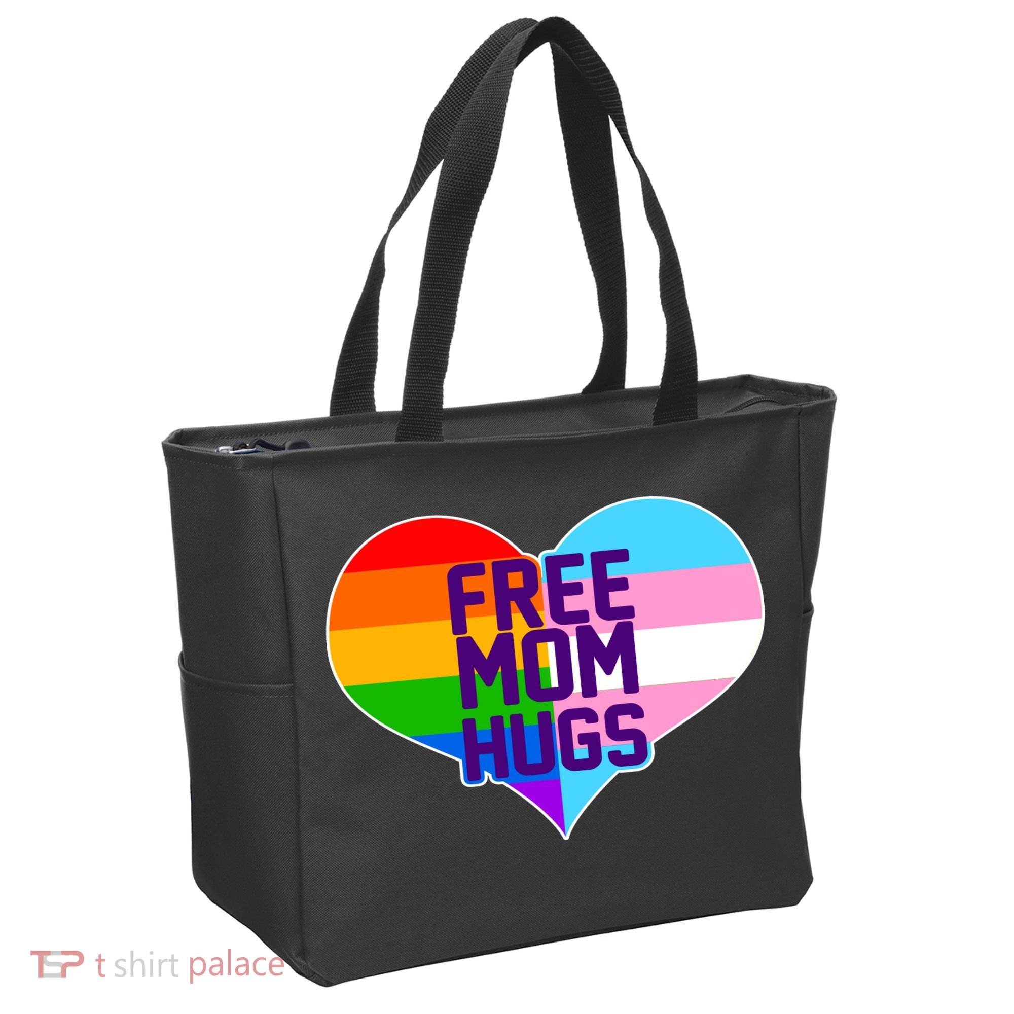 Free Mom Hugs LGBT Support Tote Bag