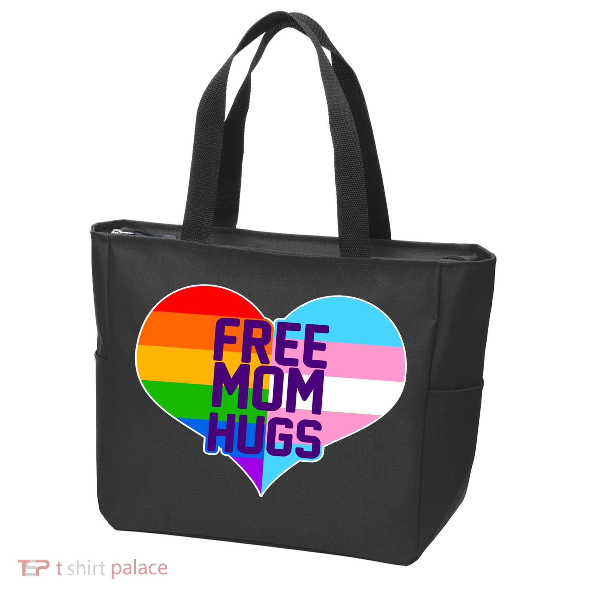 Free Mom Hugs LGBT Support Tote Bag