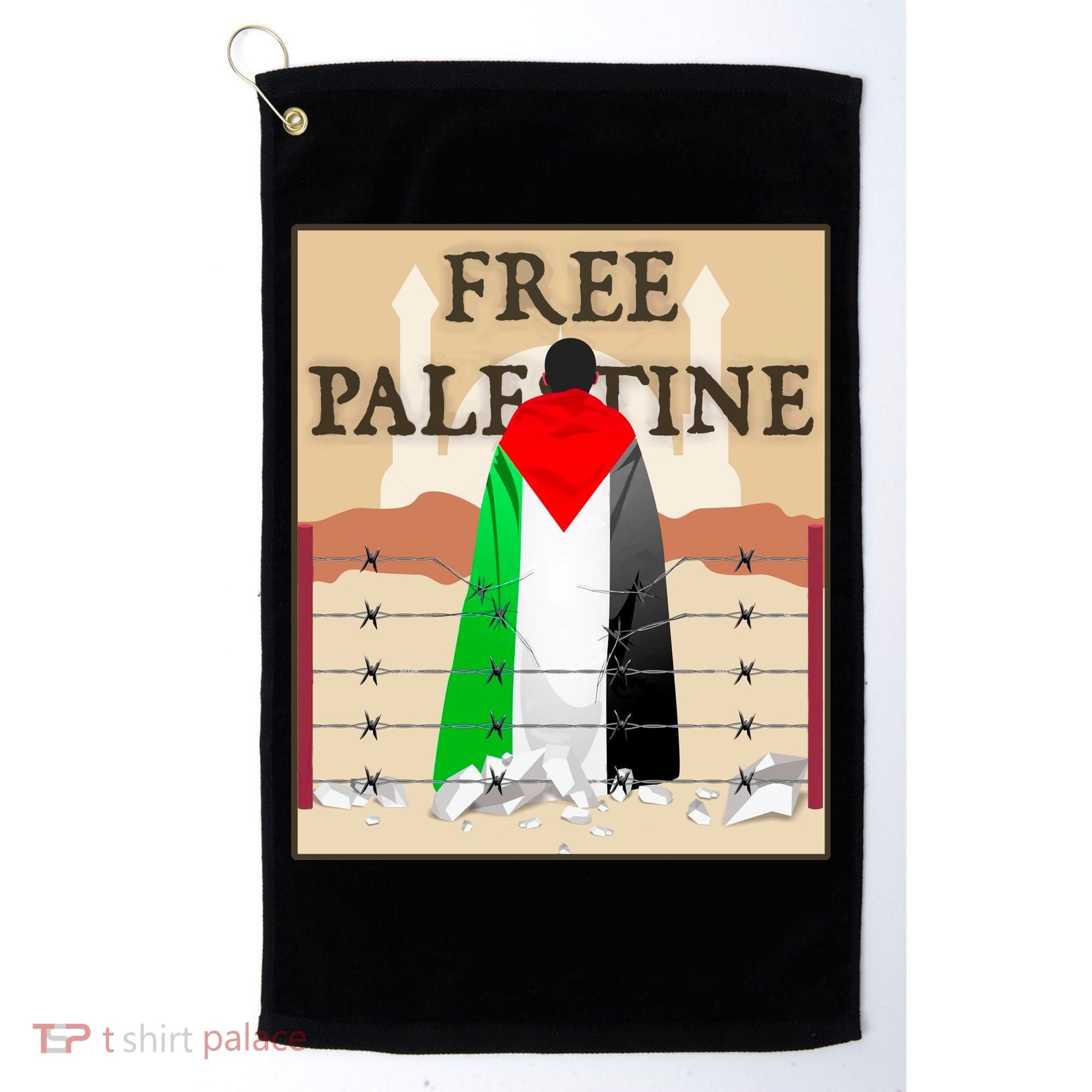 Free Palestine Golf Towel